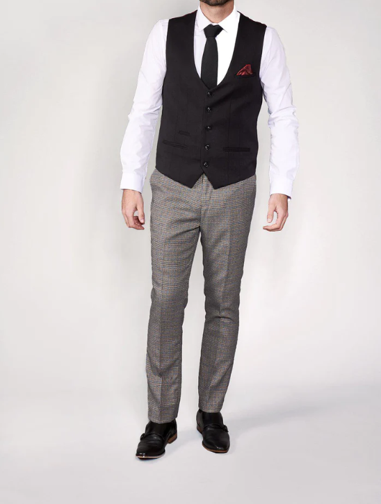 Marc Darcy- Kelly Black Single Breasted Waistcoat