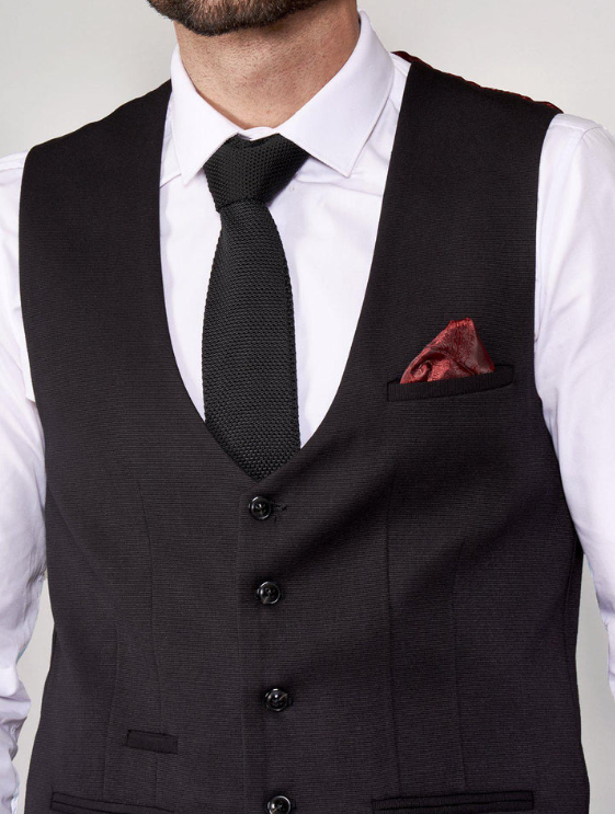 Marc Darcy- Kelly Black Single Breasted Waistcoat