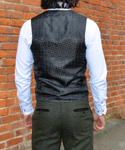 Marc Darcy- Marlow Olive Green Tweed Waistcoat