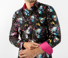 Claudio Lugli- Black Vivid Chaos Skullscape Long Sleeve Shirt (CP-6890)