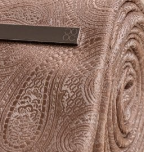 House of Cavani- CV816 Brown Beige Paisley Tie And Pin Set