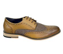 House of Cavani- Horatio (Old) Tan Tweed Brogue Shoes