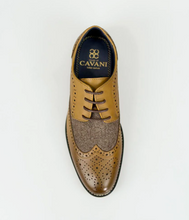 House of Cavani- Horatio (Old) Tan Tweed Brogue Shoes