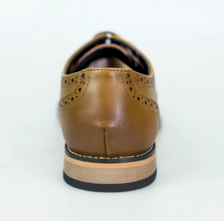 House of Cavani- Horatio (Old) Tan Tweed Brogue Shoes
