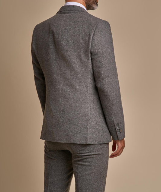 House of Cavani- Martez Grey Tweed Check Blazer