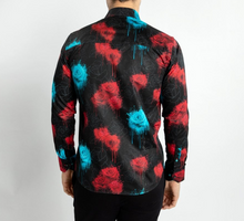 Claudio Lugli- Vivid Blooms Long Sleeve Shirt Black (CP-6946)