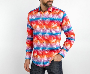 Claudio Lugli- Red Tye Die Skulls Long Sleeve Shirt (CP-6930)