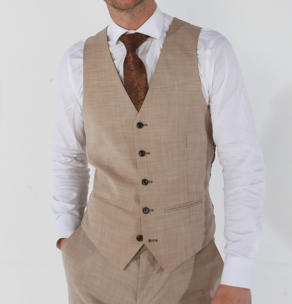 Paul Andrew- Kurt Beige Waistcoat