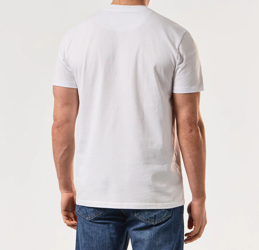 Weekend Offender- Blue Lines Graphic T-Shirt White