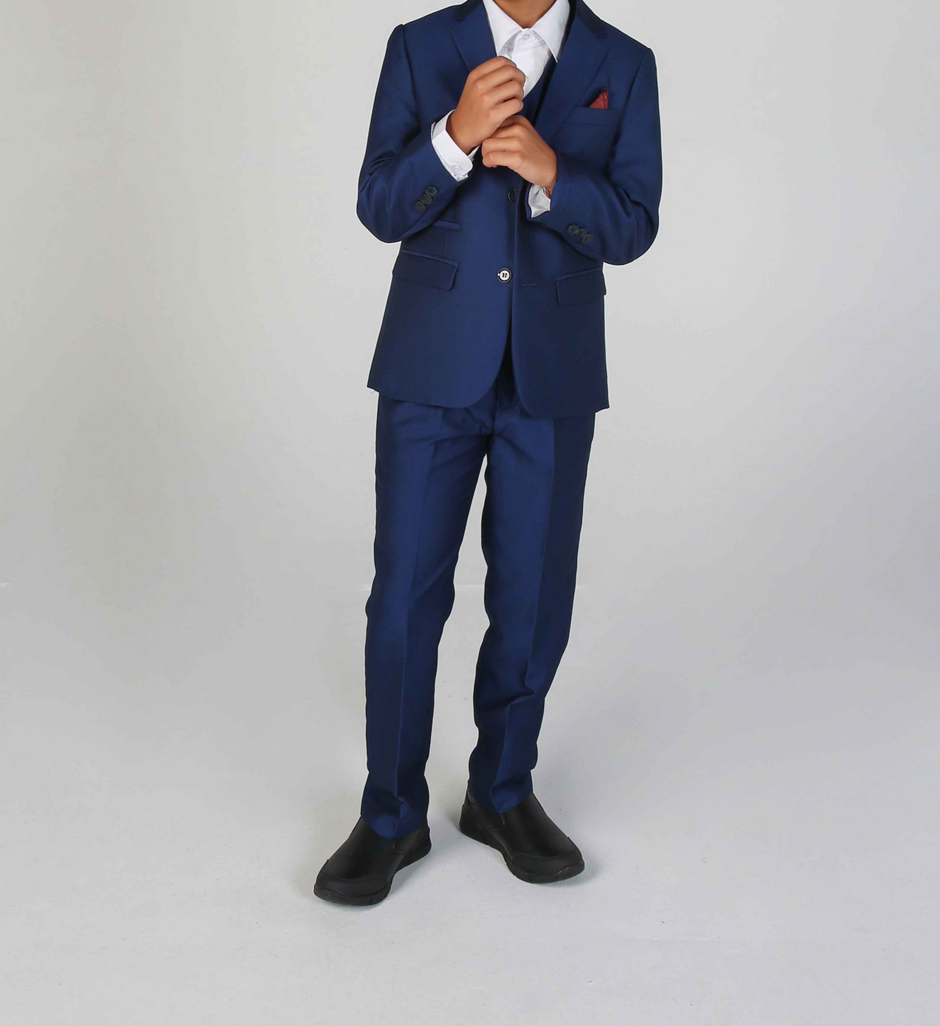 Device- Boys Kingsley Blue Three Piece Suit