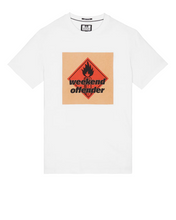 Weekend Offender- Blue Lines Graphic T-Shirt White