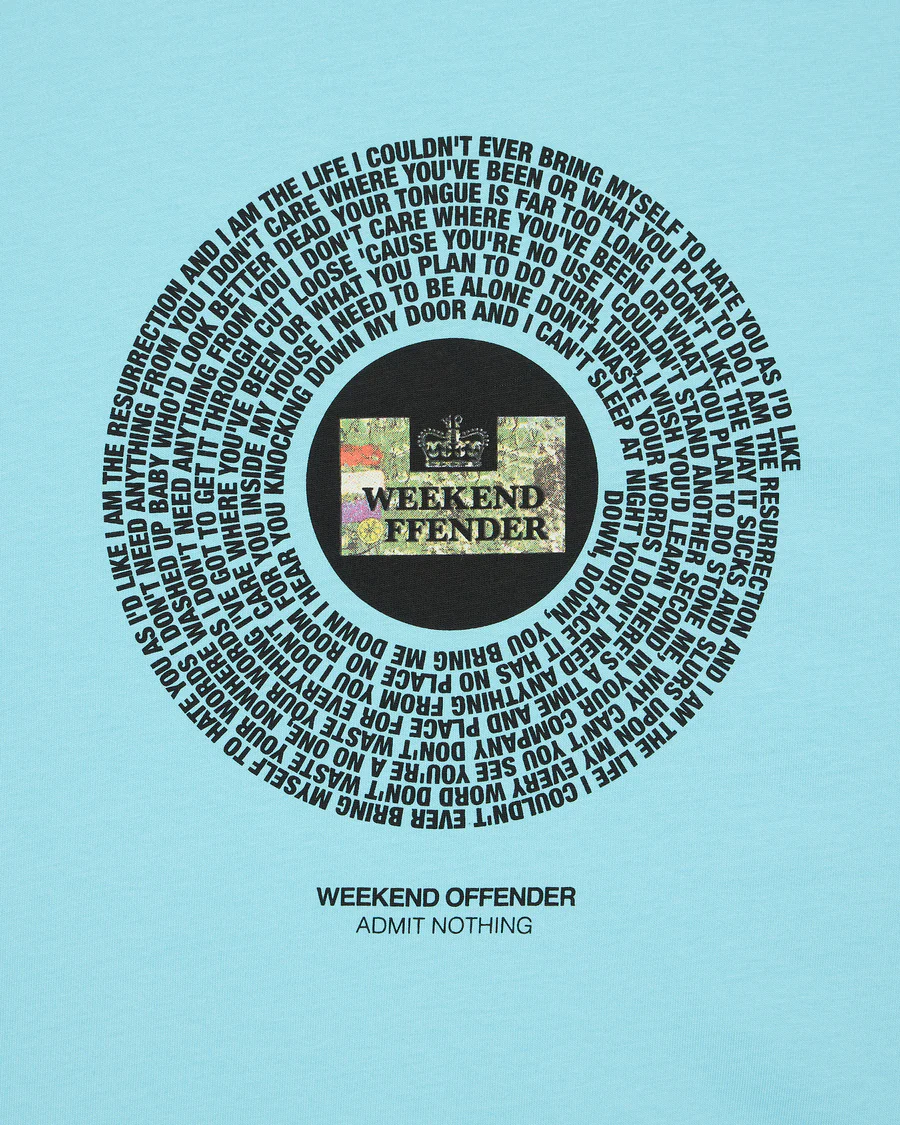 Weekend Offender- Resurrection Graphic T-Shirt Saltwater Blue