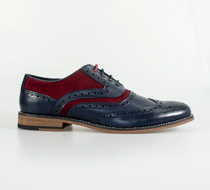 House of Cavani- Ethan Navy/Wine Shoes