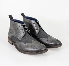 House of Cavani- Curtis Grey Lace Up Boots