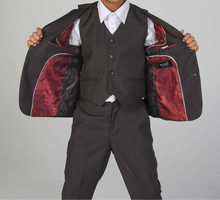 Device- Boys Charles Charcoal Three Piece Suit