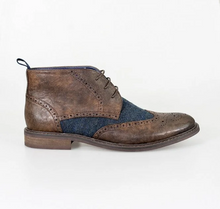 House of Cavani- Curtis Brown Lace Up Boots