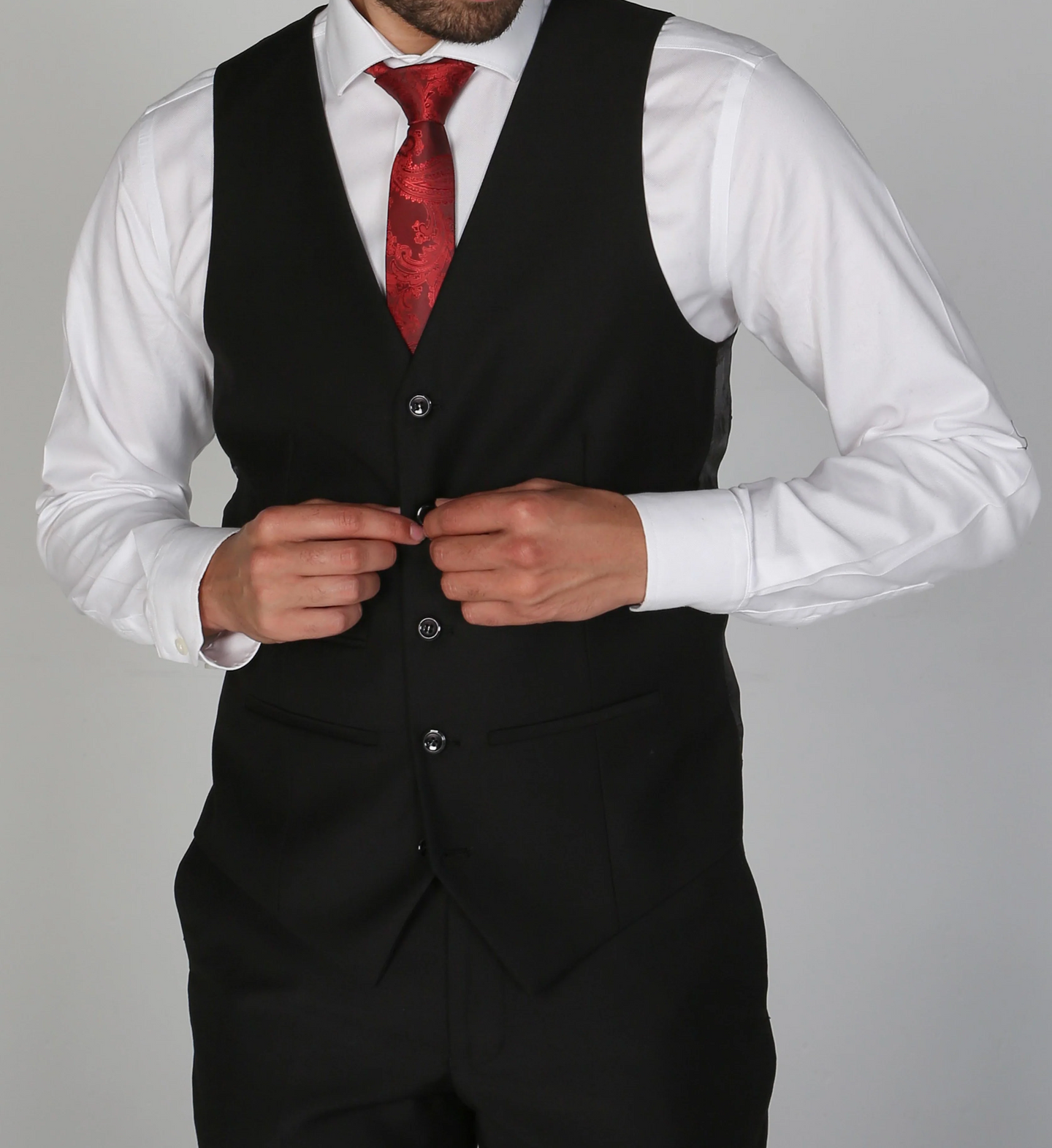 Paul Andrew- Parker Black Waistcoat