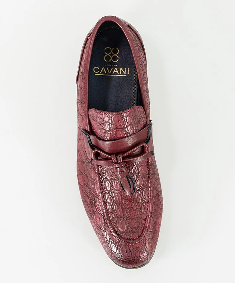 House of Cavani- Brindisi Dark Red Loafers