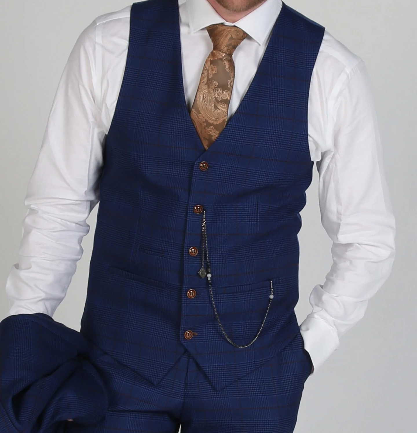 Paul Andrew- Alex Navy Waistcoat
