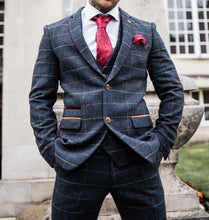 Marc Darcy- Eton Navy Blue Check Tweed Blazer