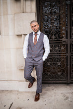 Marc Darcy- Jenson Grey Check Waistcoat