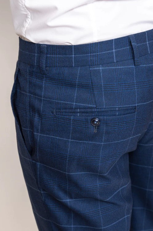 Marc Darcy- Edinson Navy/Sky Check Trouser