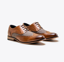 House of Cavani- Horatio Tan Tweed Brogue Shoes