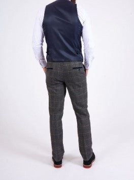 Marc Darcy- Scott Grey Tweed Check Trouser
