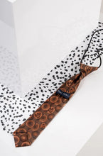 Marc Darcy- Children's Orange/Brown Bubble Circle Print Tie