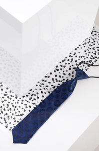 Marc Darcy- Children's Navy Bubble Circle Print Tie