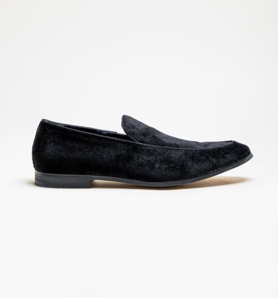 House of Cavani- Milan Black Velvet Loafers