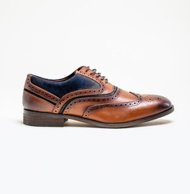 House of Cavani- Evora Tan/Navy Shoes