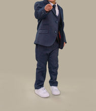 House of Cavani- Childrens Steele Blue Three Piece Suit