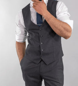 House of Cavani- Seeba Graphite Waistcoat