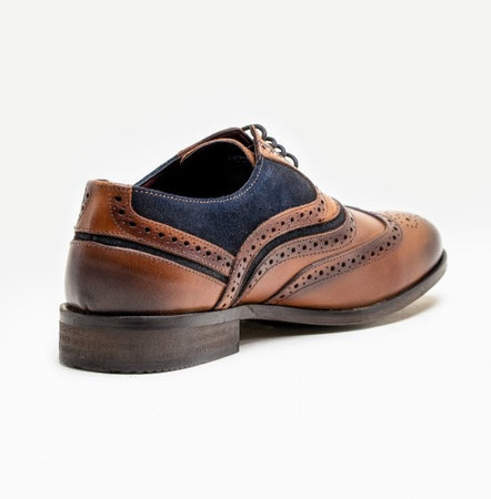 House of Cavani- Evora Tan/Navy Shoes