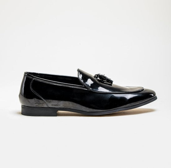 House of Cavani- Walter Black Patent Loafers