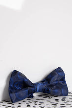 Marc Darcy- Children's Navy Bubble Circle Print Bow Tie