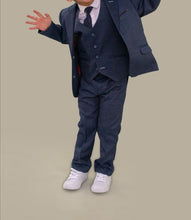 House of Cavani- Childrens Steele Blue Three Piece Suit