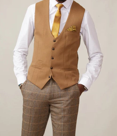 Marc Darcy- Kelvin Oak Single Breasted Waistcoat