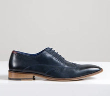 Marc Darcy- Carson Navy Blue Wingtip Oxford Brogue Shoe