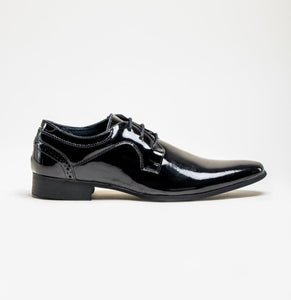 House of Cavani- Scott Black Patent Lace Up Shoes