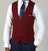 Marc Darcy- Kelvin Wine Single Breasted Waistcoat