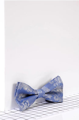 Marc Darcy- Children's Sky Blue Paisley Print Bow Tie