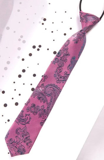Marc Darcy- Children's Pink Paisley Print Tie
