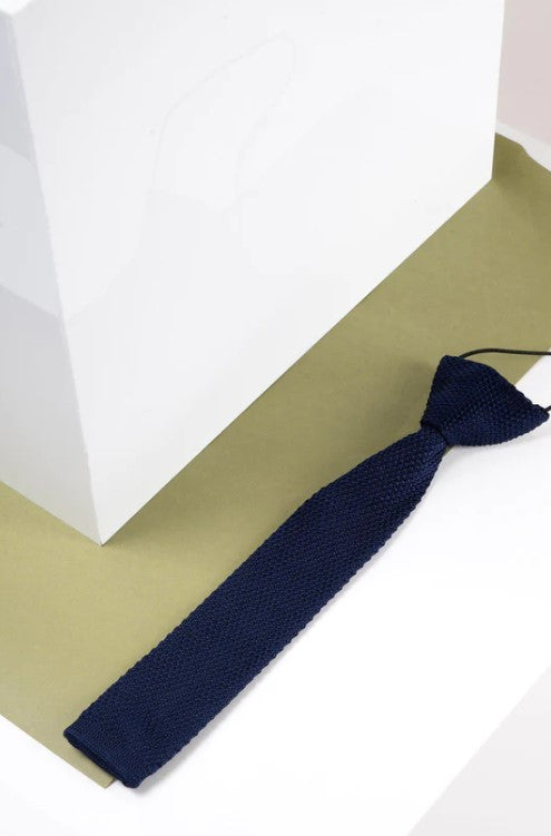 Marc Darcy- Children's Navy Knitted Tie