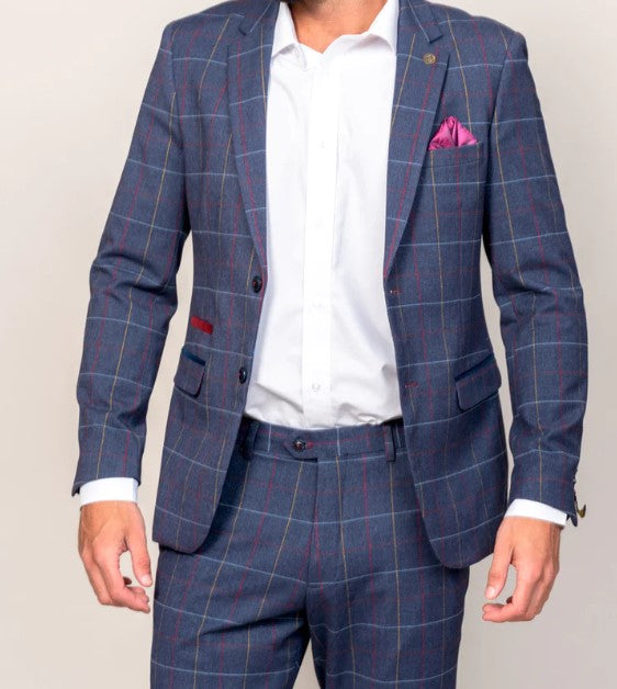 Marc Darcy- Drake Navy Check Blazer
