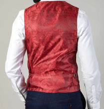 Marc Darcy- Kelvin Wine Double Breasted Waistcoat