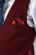 Marc Darcy- Kelvin Wine Double Breasted Waistcoat