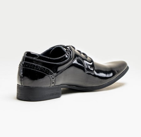 House of Cavani- Scott Black Patent Lace Up Shoes