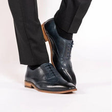 Marc Darcy- Carson Navy Blue Wingtip Oxford Brogue Shoe